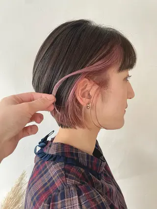 ショート カラー ヘアアレンジ g  hair design所属・土屋 紗也果のヘアスタイル