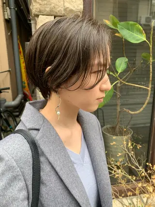 ショート カラー パーマ Libre×Reco所属・Libre 西野圭一のヘアスタイル