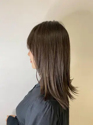 セミロング カラー ていねい技術No.1 🌈諏訪 健太のヘアスタイル