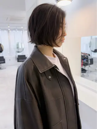 ショート カラー 艶髪ブリーチ 永井竜也のヘアスタイル