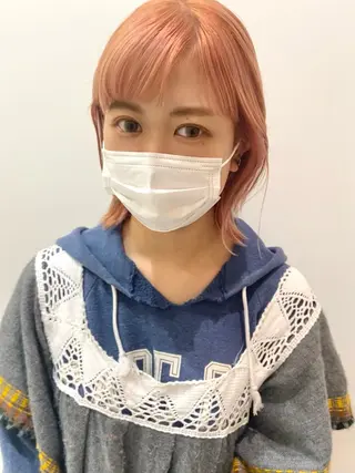 ミディアム カラー 田中 あやなのヘアスタイル
