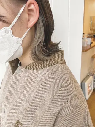 カラー 石井綾華🩰10月 カットモデル無料のヘアスタイル
