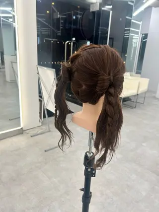 ロング ヘアアレンジ はるか/ブリーチカラ ー/ヘアアレンジ🤍のヘアスタイル