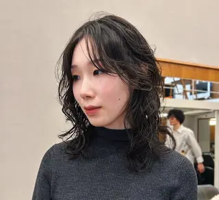 ミディアム パーマ tete nico所属・似合わせ/ヘアカラー nanami🌸のヘアスタイル