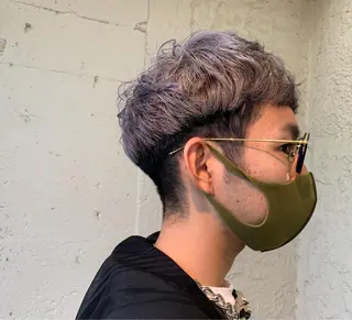 メンズ 髪質改善ストレート/ ブリーチ／渋谷　福田のヘアスタイル