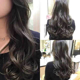 セミロング ロング カラー パーマ 酸性縮毛矯正のプロ 杉山玲介のヘアスタイル