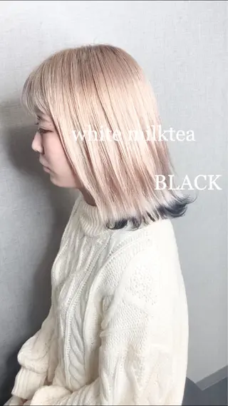ミディアム カラー Selenehair 三条本店のヘアスタイル