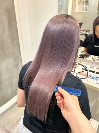 カラー miu ハイライト/一宮のヘアスタイル