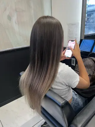 ロング カラー YUDU🍊 germe/ジェルムのヘアスタイル