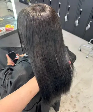 セミロング カラー 艶カラー♡クール トレンドヘア♡アユミのヘアスタイル