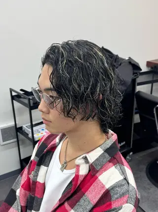 ロング パーマ メンズ 柏メンズカットパーマ NO.1タイチのヘアスタイル