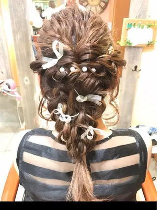 セミロング カラー ヘアアレンジ 増子 幹樹のヘアスタイル