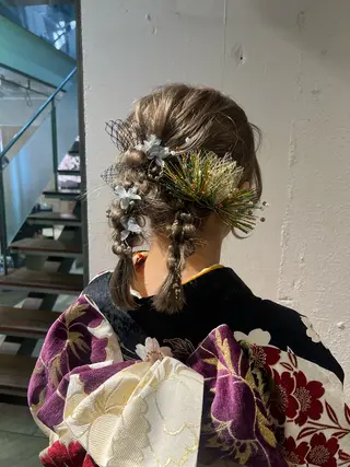 ミディアム ヘアアレンジ SALOWIN川崎WEST店所属・🌷川崎/アレンジ/ 暖色ボブ/コトネ🌷のヘアスタイル