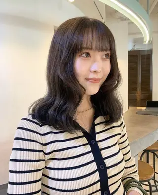 ミディアム morita yunaのヘアスタイル