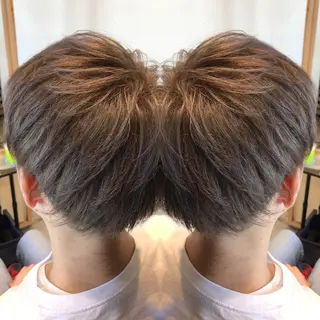 ショート カラー メンズ 大久保 隆蔵のヘアスタイル