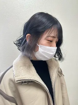 ミディアム カラー パーマ ヘアアレンジ メンズ キッズ ネイル マツエク・マツパ アイブロウ 韓国ボブ/髪質改善 ニュアンス特化RYOのヘアスタイル