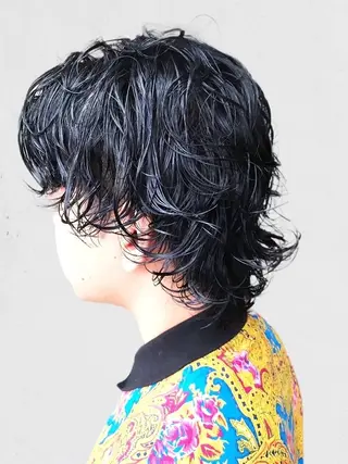ミディアム メンズ レイヤーカット⭐️ にしじまのヘアスタイル