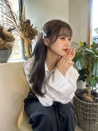 ロング カラー noa  🦋 ブリーチ/暖色のヘアスタイル