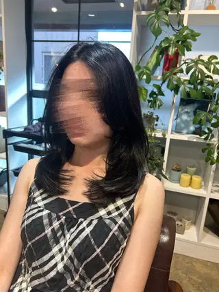 ミディアム アレンジ/新宿 透明感カラー/ヤノのヘアスタイル