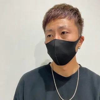 ショート メンズ コテ巻き風パーマ★ はるさんのヘアスタイル