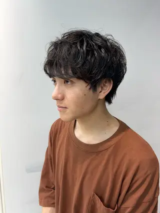 パーマ メンズ ハイトーンカラー/ さらさのヘアスタイル