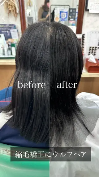 セミロング パーマ 髪質改善のプロ✨りな さんのヘアスタイル