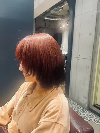 ミディアム カラー 透明感カラーと映画 美容師/yujiのヘアスタイル