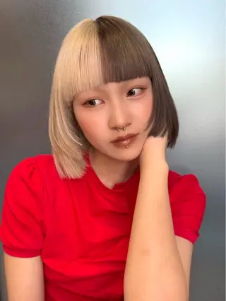 カラー Riri /ブリーチのヘアスタイル