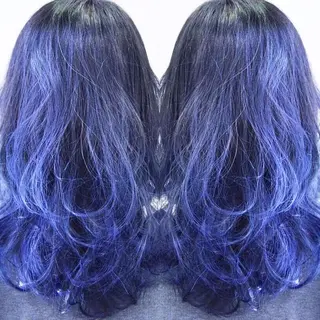 セミロング カラー ヘアアレンジ 及川シゲル 髪質改善講師のヘアスタイル