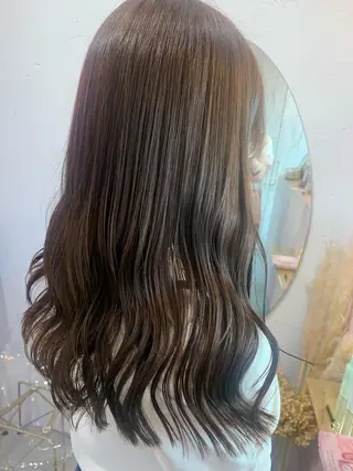 セミロング 新宿/韓国レイヤー/ 顔周りカット松本美晴のヘアスタイル