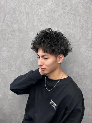 ショート カラー パーマ メンズ 札幌美容室 /光👑のヘアスタイル