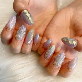 ネイル ゴテゴテ💙ワンホン リオナのネイルデザイン