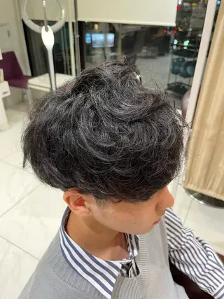 パーマ メンズ 佐々木 拓海のヘアスタイル