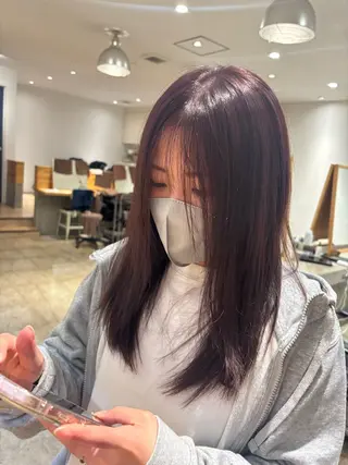 ミディアム カラー NAVY/ Miharuのヘアスタイル