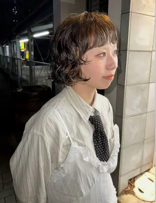 ショート パーマ パーマ /レイヤー 榛地渉馬 /矢場町のヘアスタイル