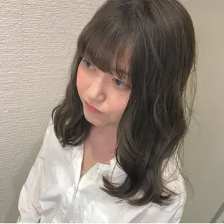 セミロング カラー 韓国ヘア/耳ツボジュ エリー♡ayumuのヘアスタイル