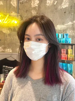 ミディアム ano @anomukuiのヘアスタイル