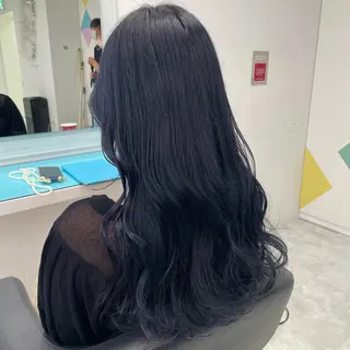 ロング カラー 韓国っぽ♡寒色/暗髪 🫧MOEKA🦋のヘアスタイル