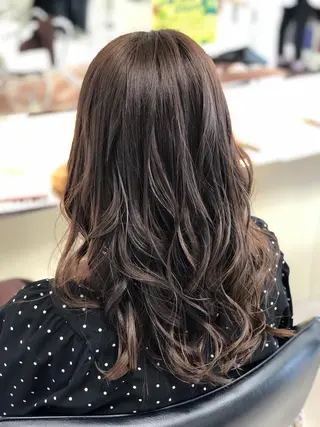 ロング カラー パーマ 髪質改善カラー🎗️ 滝沢純のヘアスタイル