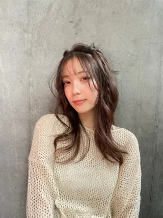 セミロング カラー ヘアアレンジ 髪質改善/縮毛/新宿 🫧SUZUKA🫧のヘアスタイル