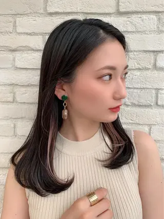 ミディアム カラー 韓国ヘア/艶カラー /田中悠佑のヘアスタイル