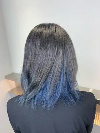 セミロング カラー 高橋 大治のヘアスタイル