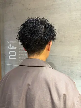 ミディアム パーマ 田中 清司のヘアスタイル