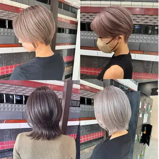 ショート カラー ショート×ブリーチ 🪞問屋町/yujiのヘアスタイル