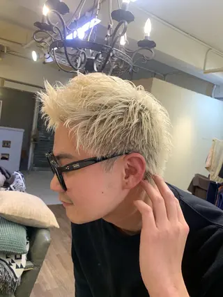 ショート カラー メンズ veretta .所属・✒️ハイトーン/ メンズ特化　Rikuのヘアスタイル