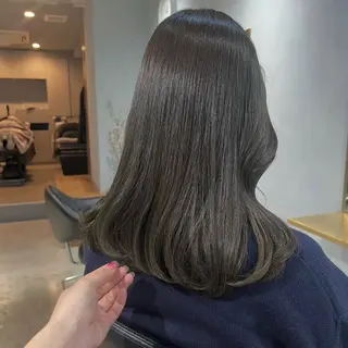 セミロング カラー akane/ボブ /オリーブ/ブラウンのヘアスタイル