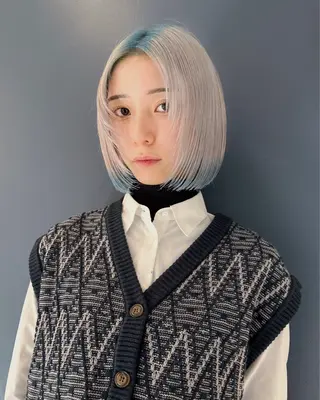 ショート カラー レイヤー/パーマ /ウルフ/nabeのヘアスタイル