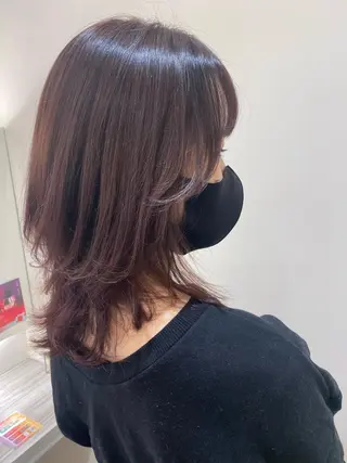 ミディアム カラー ヘアアレンジ マツエク・マツパ 💎耳ツボジュエリー ×銀座美容室💎のヘアスタイル