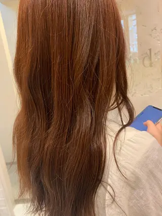 ロング 川井麻由🎀アイドル 量産🎀ピンクカラーのヘアスタイル