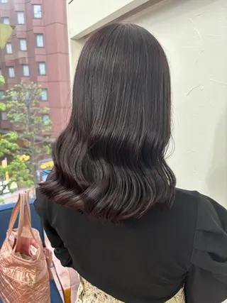 ミディアム カラー ラベンダーカラー /巻き/WAKANAのヘアスタイル